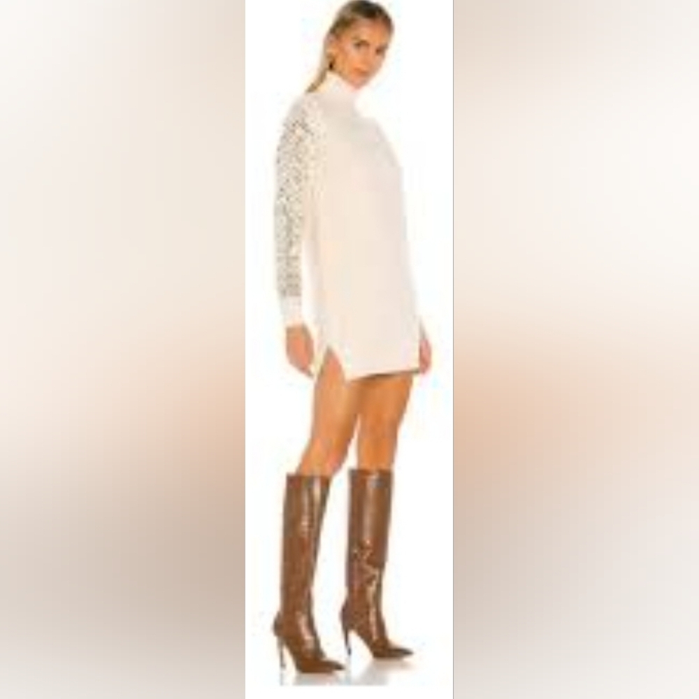Rudie Sparkle Sleeve Dress in Ivory superdown Color:Ivory size XS